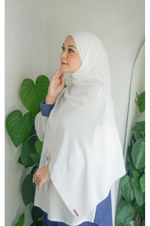 Pasmina Saina Lasercut White